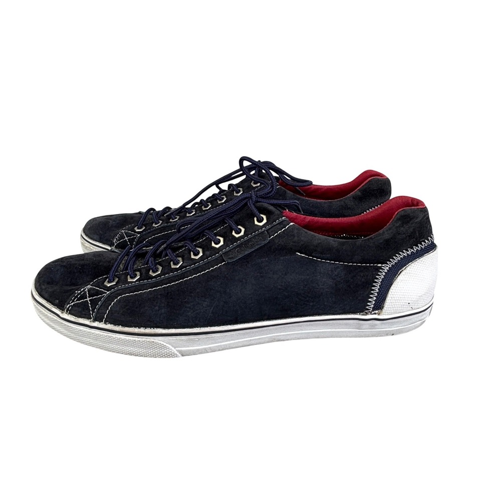 Columbia Mens BM1755-439 Navy Blue Suede Low Top Sneakers Shoes Size 14